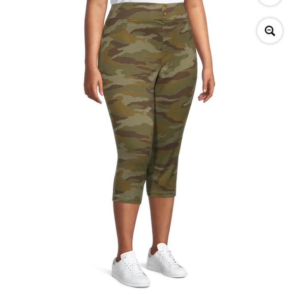 Terra and Sky Women’s Plus Size High Waist Camo Jeggings Size 3X (24W-26W) NWT - Picture 7 of 12